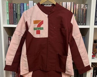 Vintage 7 Eleven Japan 2in1 Worker Shirt Small Size