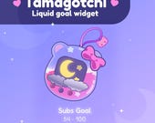Tamagotchi Liquid Goal Widget for StreamElements | Kawaii Twitch Accessories | Gradient Goal Tracker | OBS Overlay