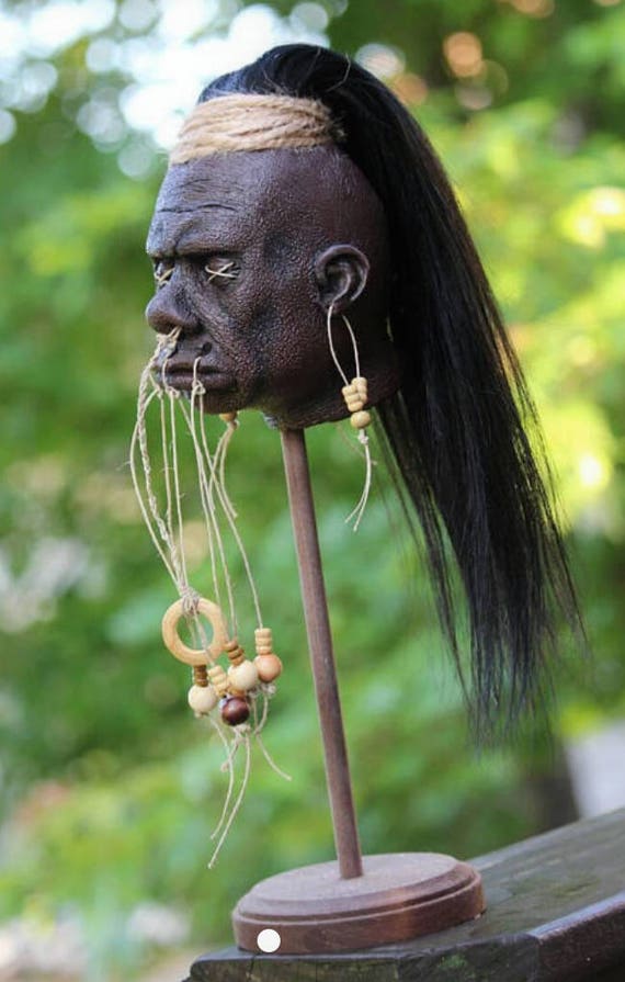 Shrunken Head Tribal Replica - Etsy