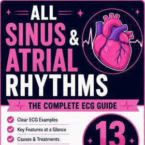 AFib-, AFlutter- en sinusritmes eenvoudig gemaakt | Cheatsheet ECG voor verpleegkundigen (digitale download)