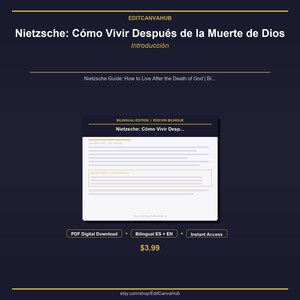 Guía de Nietzsche: Cómo vivir después de la muerte de Dios / Filosofía bilingüe PDF ES/EN