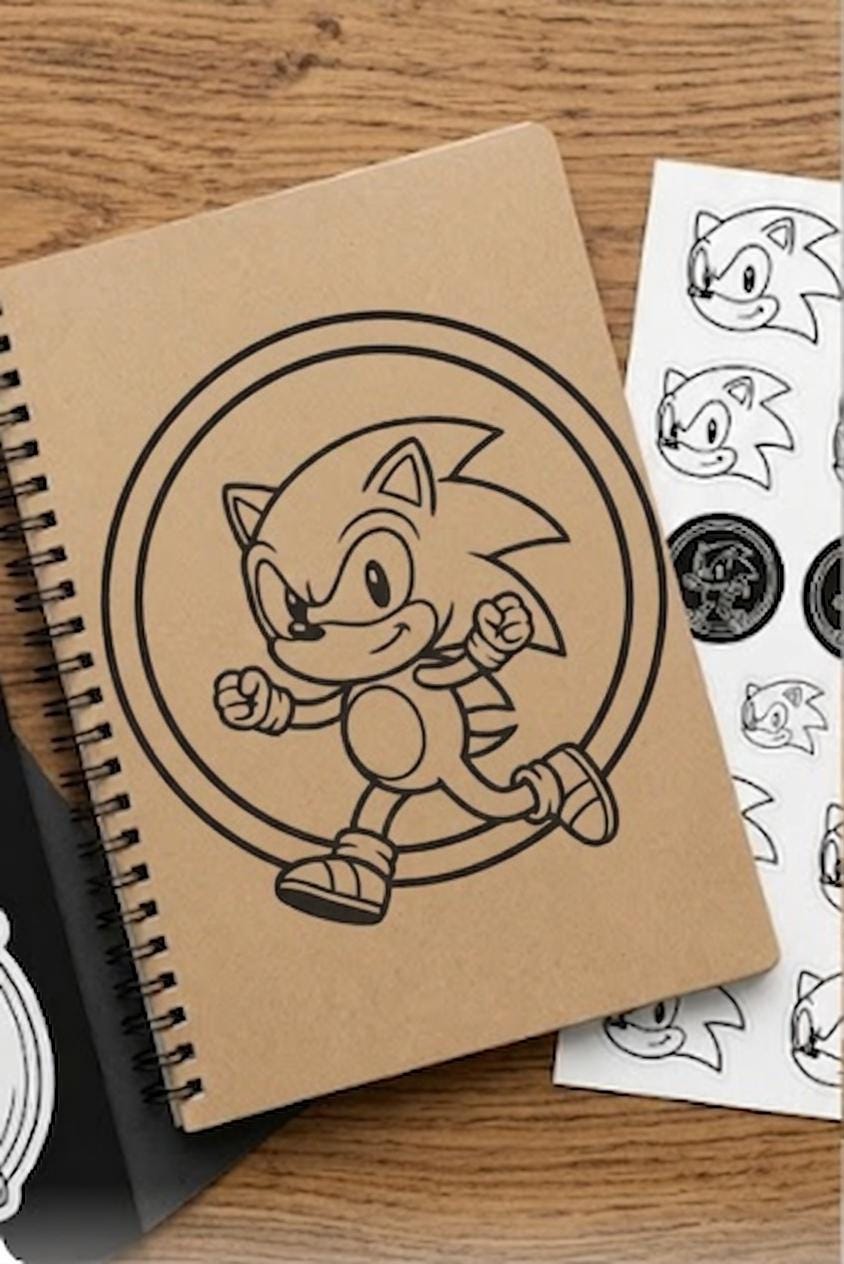 Sonic SVG PNG | the Hedgehog Line Art | Minimalist Wall Art Design ...