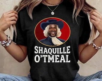 Comfort Colors Shaquille Oatmeal basket-T-shirt, rolig unisex grafisk t-shirt, sportfan-present för män och kvinnor