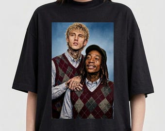 Divertida camiseta de MGK y Wiz Khalifa de Comfort Colors, camiseta de concierto de música para mejores amigos, gran regalo para amantes de la música y amigos.