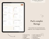 Pack Mariage Complet PDF | 5 Documents Organisation Mariage | Rétroplanning + Budget + Invités & + | Planner Mariage Français Tout-en-Un