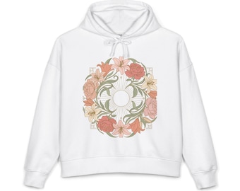 Vintage Floral Mandala Hoodie | Botanical Back Bouquet Hoodie