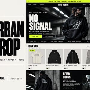 Streetwear Shopify Theme | Clothing Shopify Store Template | Fashion Shopify Website Template | Shopify 2.0 | Urban Drop