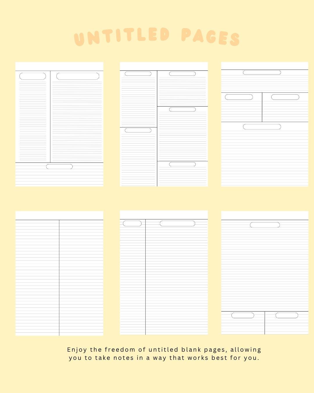 Study Notes Templates Printable Study Notes Template | Printable PDF - Etsy