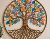 Crochet Tree of Life Wall Hanging Pattern, Boho Home Decor Crochet Tutorial (PDF)
