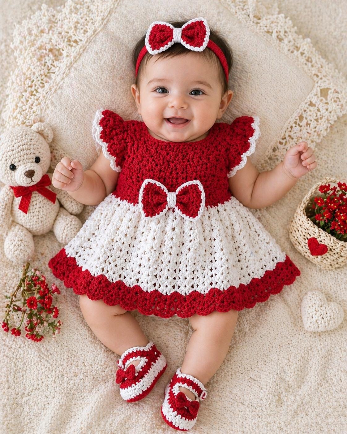 red infant holiday dress Baby Girl Christmas Dress, Red Tulle Tutu Romper for Toddler & Newborn main image 1