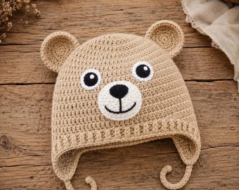 Patroon gehaakt berenmutsje pdf | Gezellige dierenbeanie, pasgeboren fotorekwisiet (digitale download)