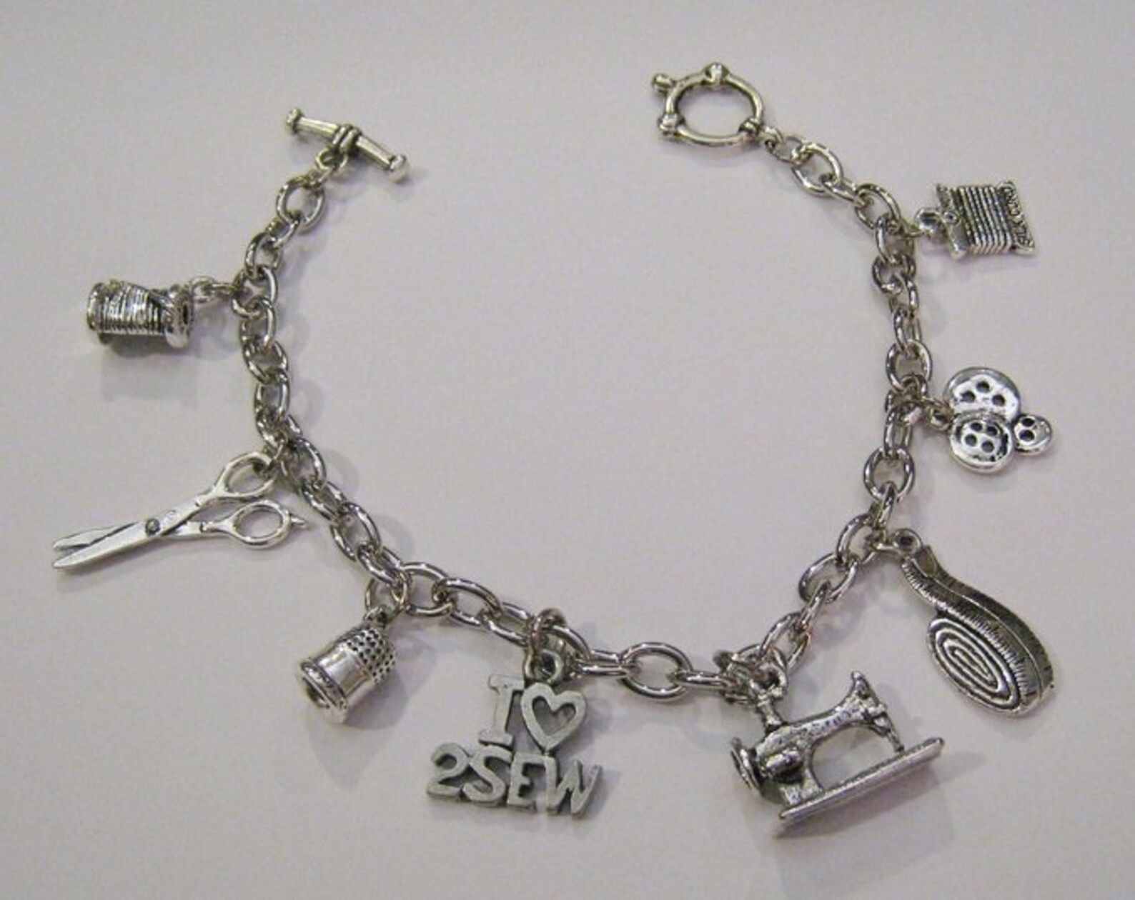 Sewing Charm Bracelet Etsy