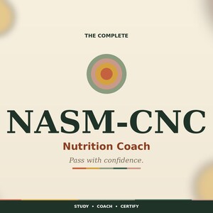 NASM CNC Study Guide PDF | Certified Nutrition Coach Exam Prep | Macros, Cheat Sheets, Practice Questions | Instant Download