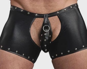 Handmade Genuine Leather Men's Statement Shorts Inclusive Fashion