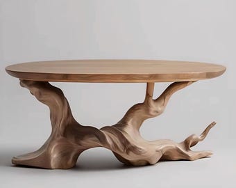 Custom Sculptural Solid Wood Console Table, Organic Entryway Table, Modern Wooden Hallway Furniture