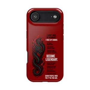 Red Dragon iPhone 17 Pro/Pro Max/Air Case - Rise By Choice, Fire Aesthetic Design