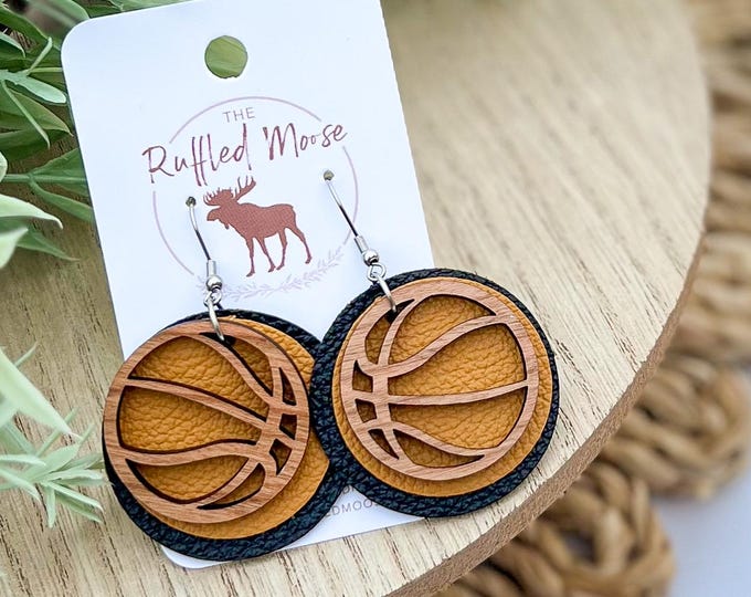 basketball earrings, custom team earrings, sports earrings, basketball jewelry, school spirit earrings, game day earrings