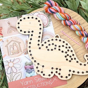 personalized dinosaur craft, summer craft kit for kids, sewing kit for beginners, crafts for kids, boys craft kit, dinosaur birthday gift
