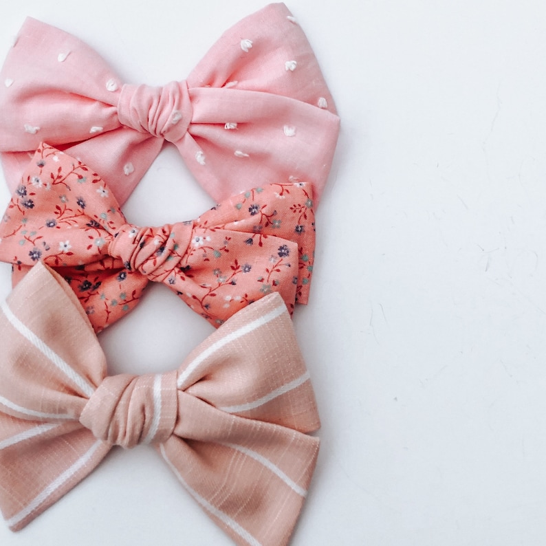 floral hair bow girls hair clips pink hair bow fabric bow headband hair accessories baby girls large bow headband floral hair clip