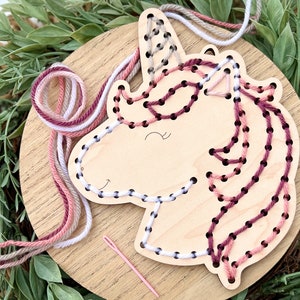 unicorn craft kit for kids, yarn sewing kit for beginners, diy crafts for gifts, birthday gift for 8 year old girl, summer crafts for adults