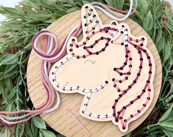 unicorn craft kit for kids, yarn sewing kit for beginners, diy crafts for gifts, birthday gift for 8 year old girl, summer crafts for adults