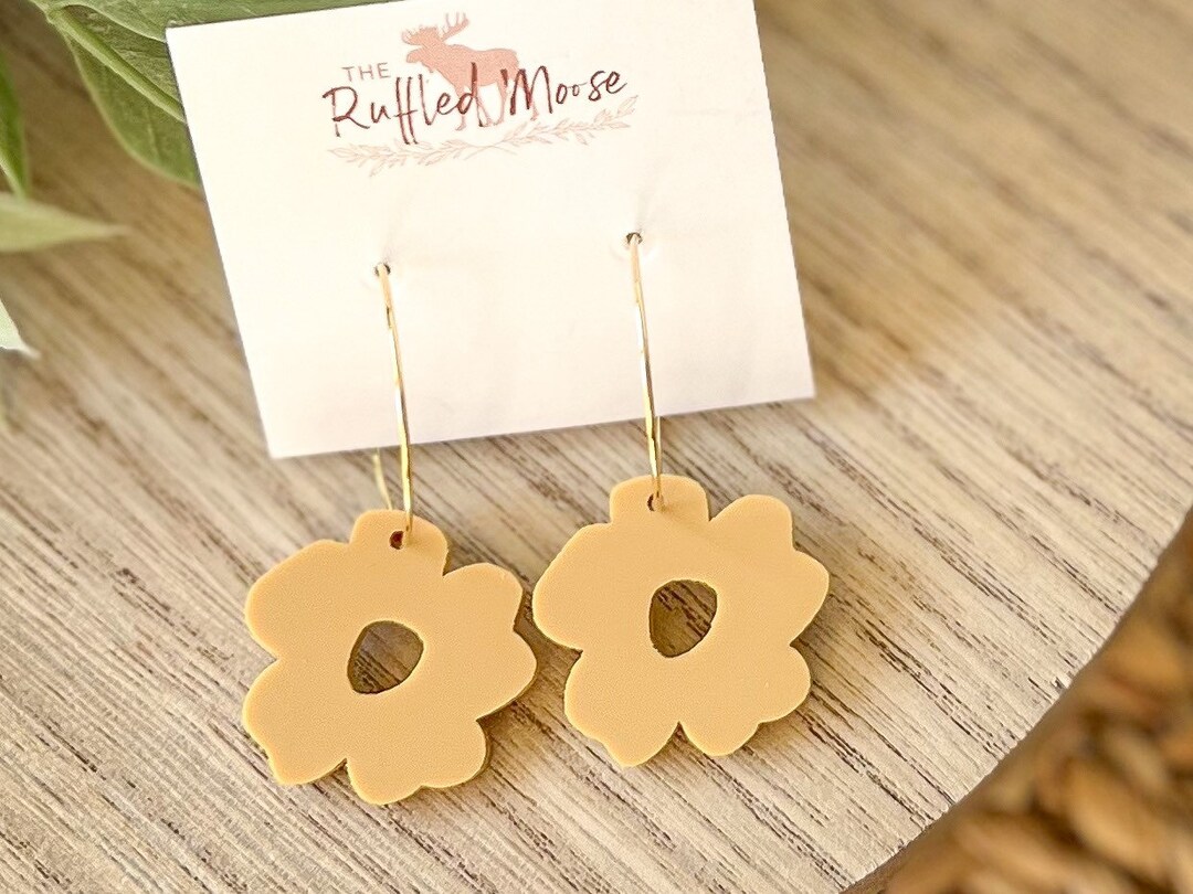 Flower Earrings for Girls Girls Flower Earrings Little Girl Etsy