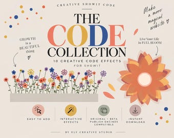 Showit Code Snippets | Interactive Website Effects & Animations | The Code Collection