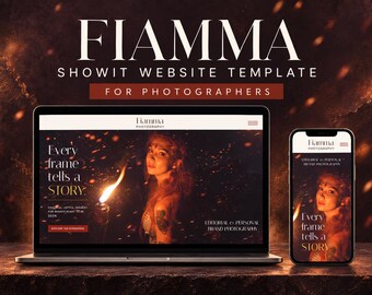 Showit Website Template for Photographers | Fiamma | Editorial Design | Fully Customizable