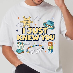 Retro Toy Story 5 PNG, I Knew It I Knew You Western Cowgirl Boots Friendship Bracelet Shirt Design Graphic Download File,Trendy Png image 5