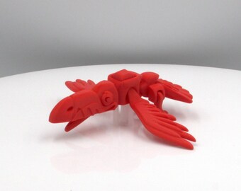 Articulated Clacker Toucan Fidget Toy – 3D Printed Desk Companion, Sensory Play Tool