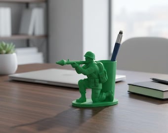 Army Rocket Launcher Pen Holder | Premium 3D Printed Home & Desk Decor | Military enthusiast Gift | Quality desk display | Office organizer