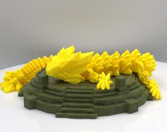 Articulated Crystal Dragon "20in" Fidget Toy – Flexible 3D Printed Desk Companion – Sensory Gift for Kids, Gamers & Collectors