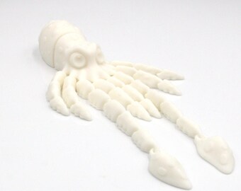 Articulated Squid Fidget Toy – 3D Printed Desk Companion, Sensory Play Tool