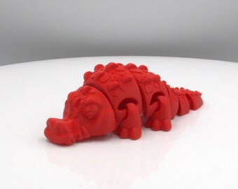 Articulated Crocodile Fidget Toy – 3D Printed Desk Companion, Sensory Play Tool