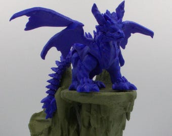 Articulated Frosty Dragon Fidget Toy – 3D Printed Desk Companion, Sensory Play Tool