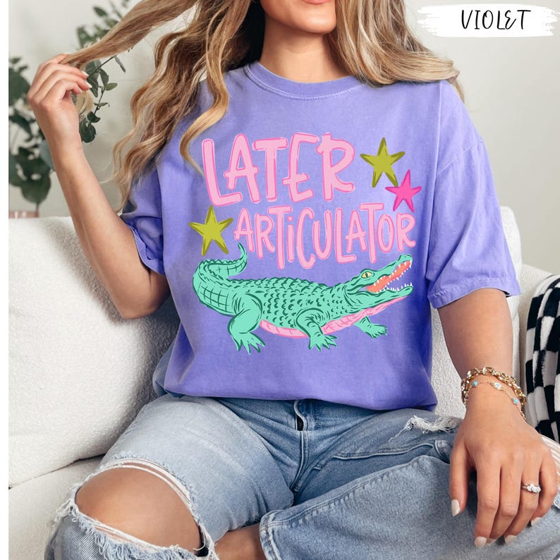 Funny SLP Shirt, See You Later Articulator Tee, Speech Therapy Shirt, Last Day of School SLP Shirt, Speech Therapist Gift Violet