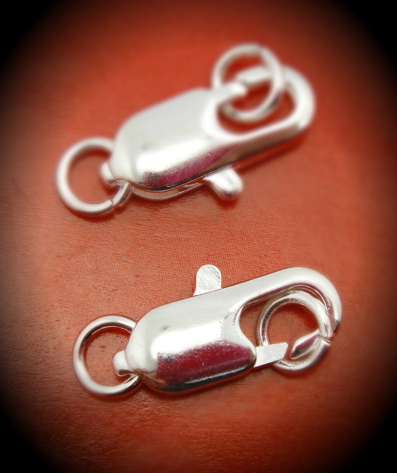 17MM Silver Plated Large Lobster Claw Clasps image 1