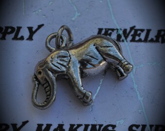 Elephant Sterling Silver Plated Charm