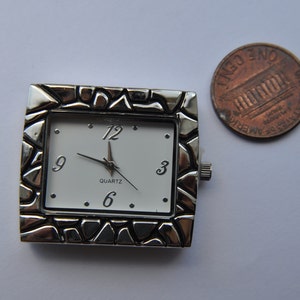 Silver Plated Textured Square Watch Face 5 Strands image 3