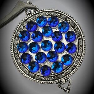 Genuine Silver Plated Swarovski Crystal Bermuda Blue Pendant Connector image 1