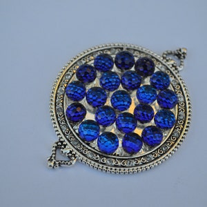 Genuine Silver Plated Swarovski Crystal Bermuda Blue Pendant Connector image 3