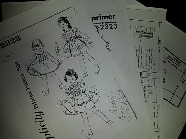 Simplicity 2323 Photocopy of Vintage 50s Lovely Toddler Girls Lace ...