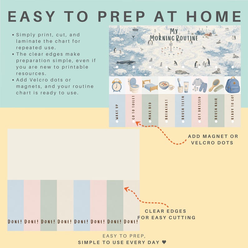 Tableau de routine matinale pour enfants | Tableau de routine du ...