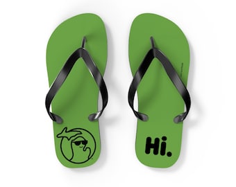 MI Says Hi™ - Flip Flops - Green