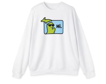 MI Says Hi™ Michigan Unisex Drop Shoulder Sweatshirt