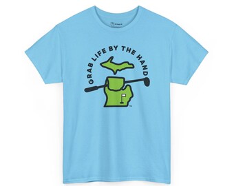 Michigan Golf - Grab Life by the Hand™ Heavy Cotton T-Shirt - 4 Colors