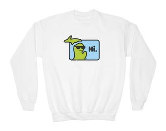 MI Says Hi™ Youth Michigan Crewneck Sweatshirt