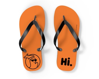 MI Says Hi™ - Michigan Flip Flops - Orange