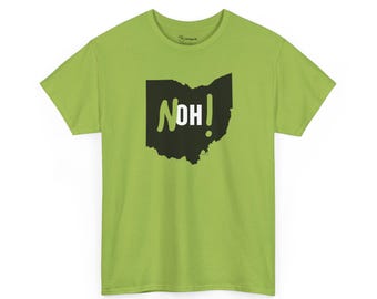 MI Says HI™ NOH! Ohio Unisex Heavy Cotton Tee for Michigan Lovers - 8 Colors