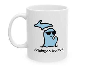 Michigan Waves™ Ceramic Mug, (11oz, 15oz)